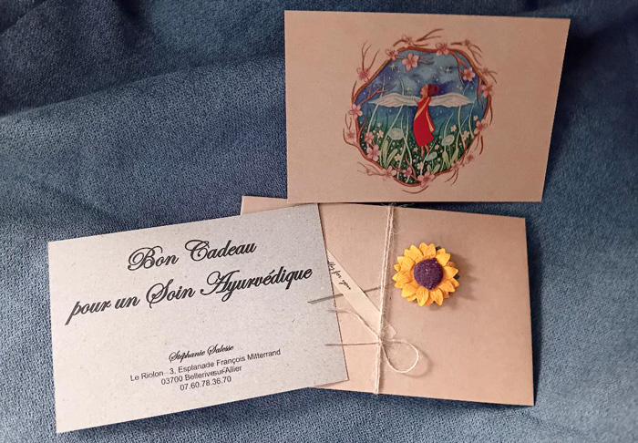 Il est également possible d’offrir un soin ayurvédique en achetant un Bon Cadeaux.